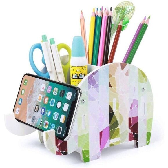 Desk Supplies Organizer,‎ Elephant Pencil Holder - Picture 2 of 8